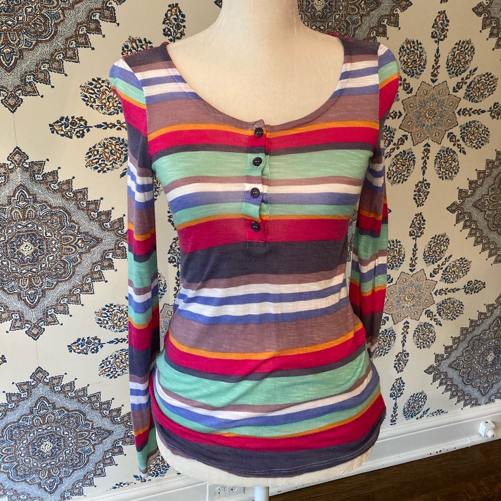 Splendid Multicolor Striped Long Sleeve Top